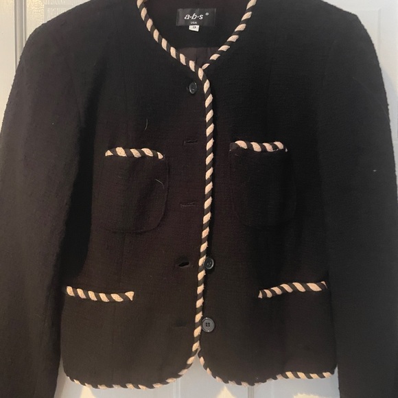 Chic Black Jacket ABS 8 Blazer Coat - Picture 4 of 10